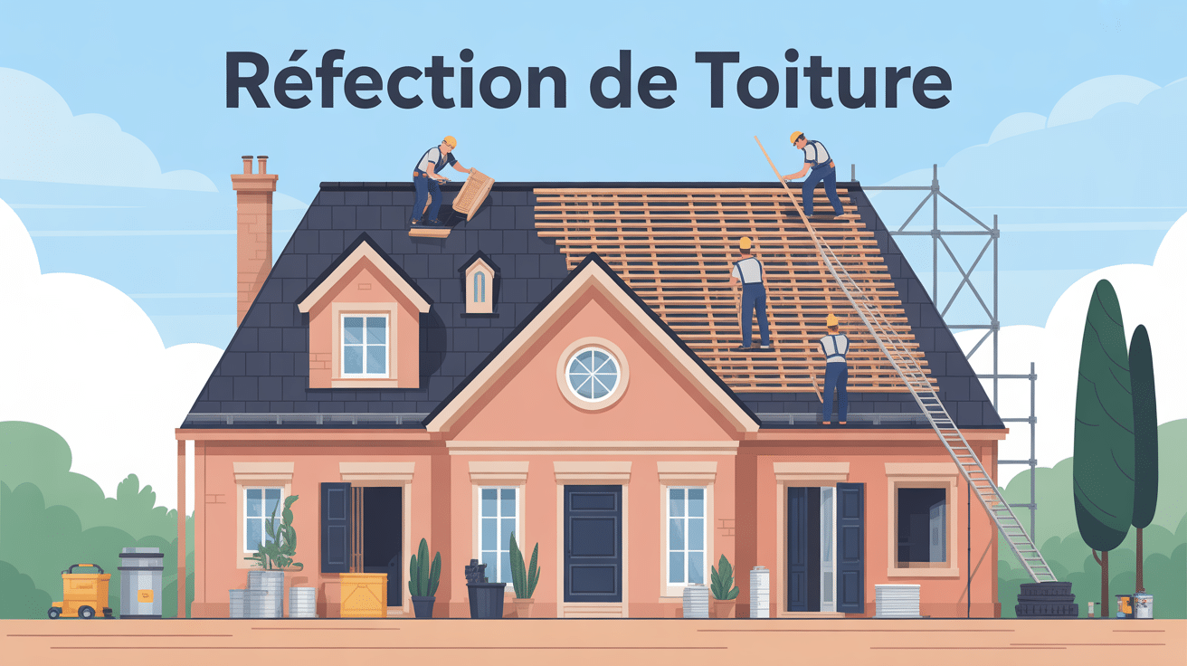 Aide pour refaire sa toiture 2024 vue chantier rénovation