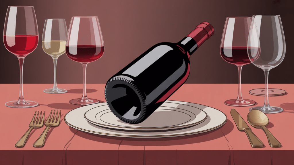 anneau bouteille de vin accessoire élégant sur bouteille