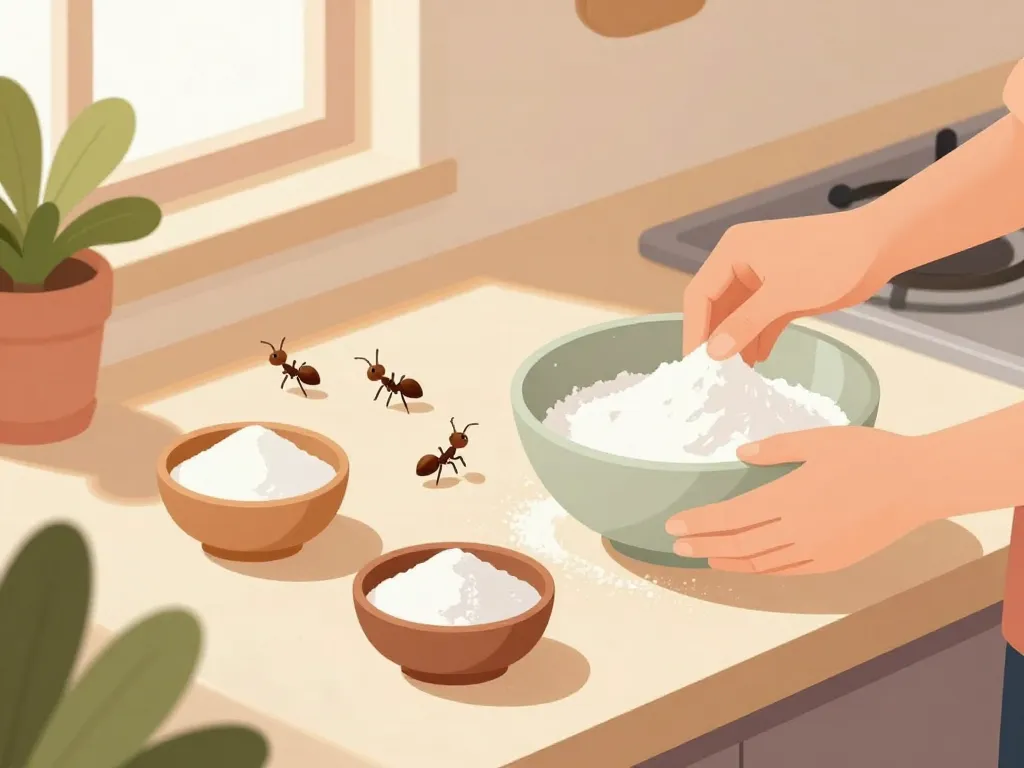 bicarbonate fourmis bol sucre cuisine