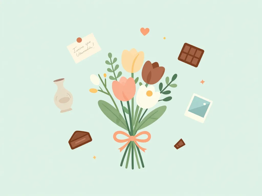 bonne fete emilie fleurs details personnalises carte vase chocolat