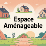 Illustration centrale espace aménageable immobilier