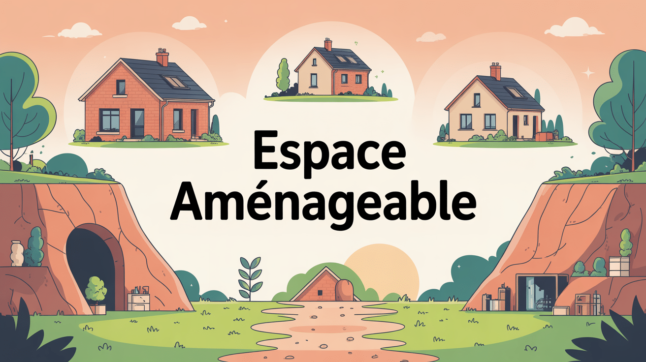 Illustration centrale espace aménageable immobilier