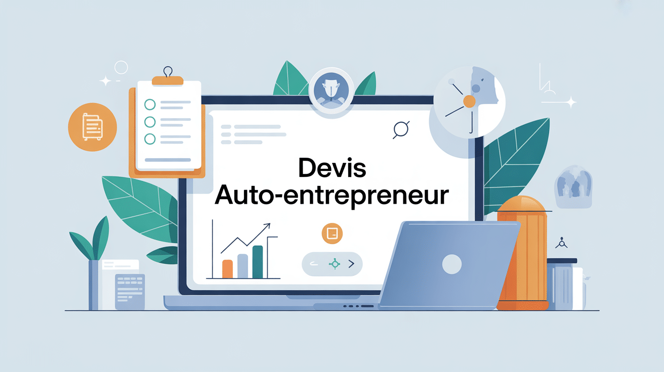 exemple devis pour auto entrepreneur illustration moderne