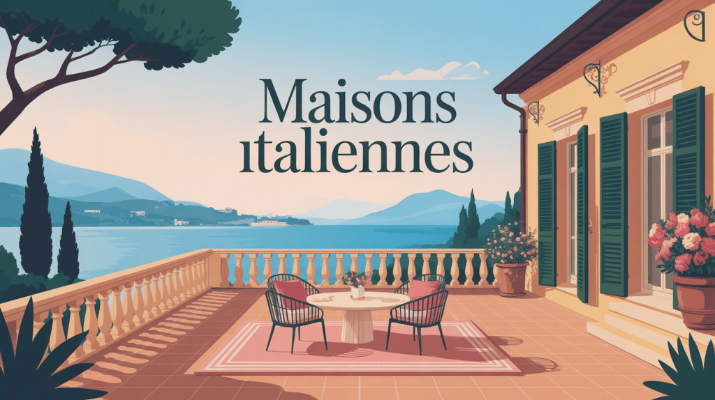 maisons italiennes ambiance méditerranéenne stylisée