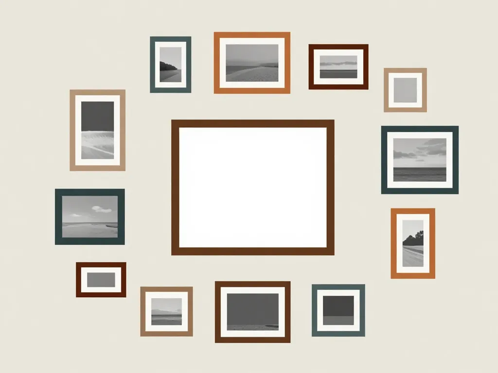 agencement formats cadres mur de photos