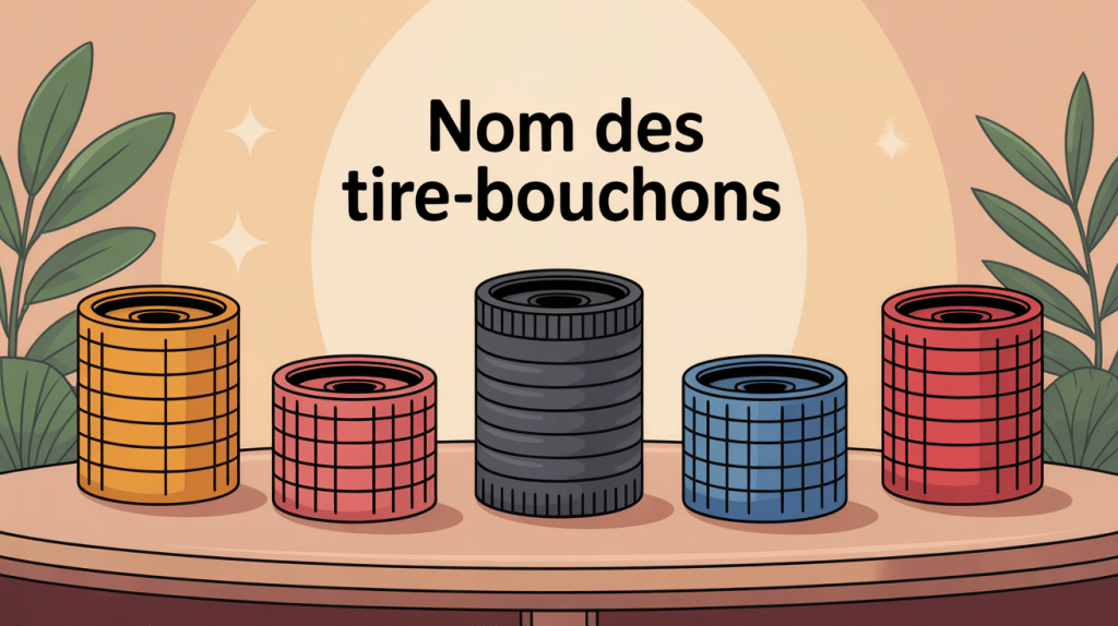 illustration nom tire bouchon modèles