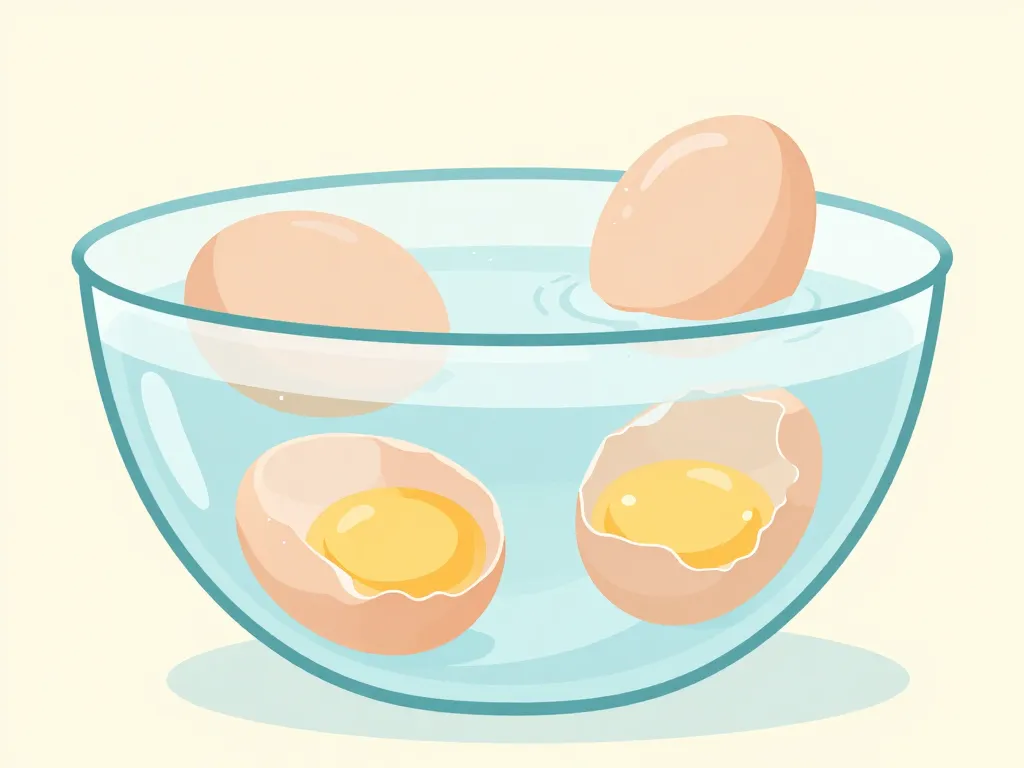 Schéma montrant pourquoi des oeufs flottent à la cuisson avec poche d’air