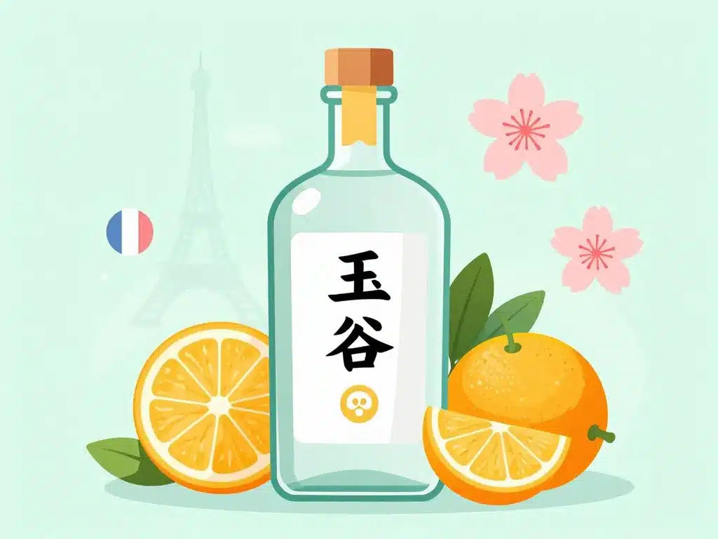 Fusion France Japon Yu Gin bouteille yuzu