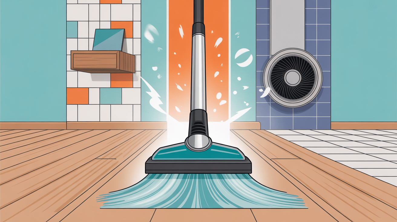 Puissance aspirateur balai sur différents sols parquet moquette carrelage