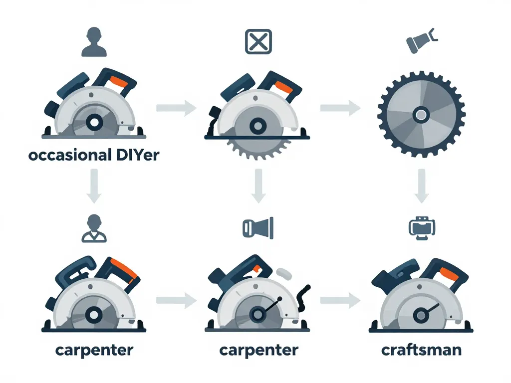 scie circulaire racetools sélection utilisateur type usage