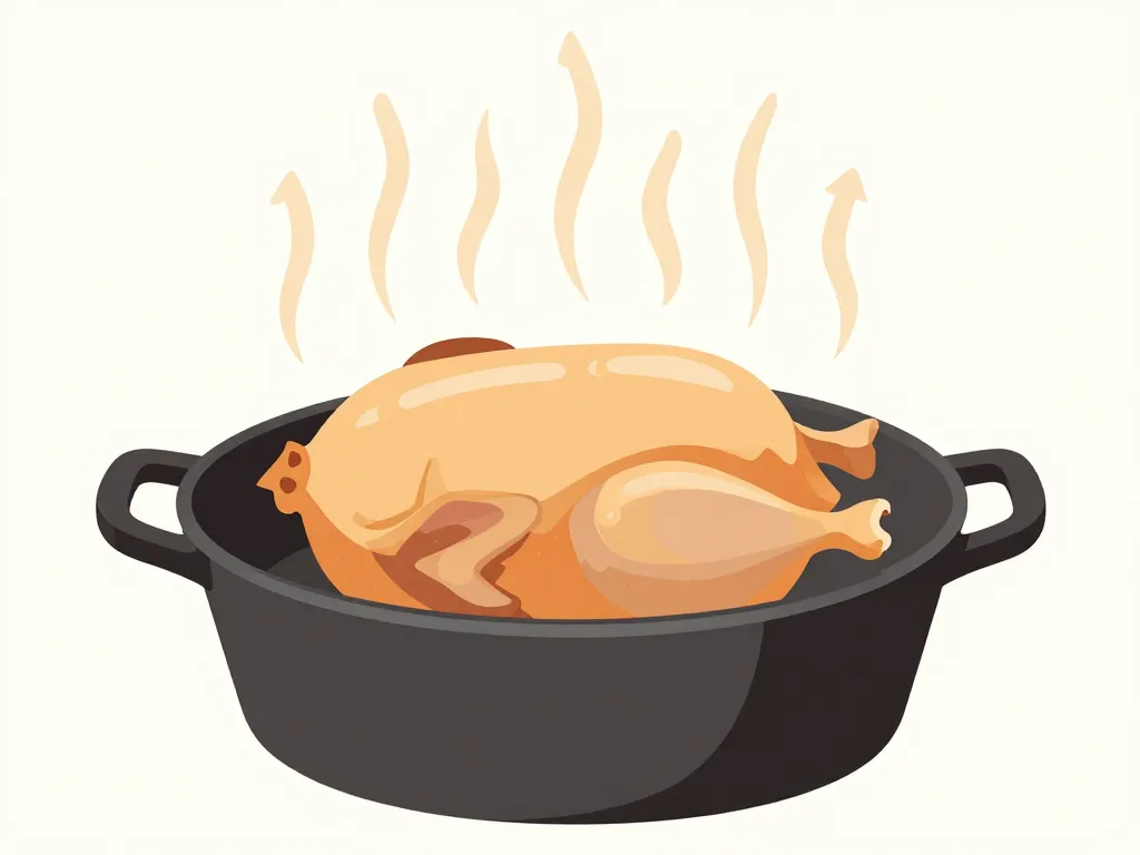 temps de cuisson chapon en cocotte en fonte répartition chaleur