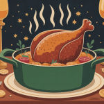 temps de cuisson chapon en cocotte en fonte avec légumes rustiques