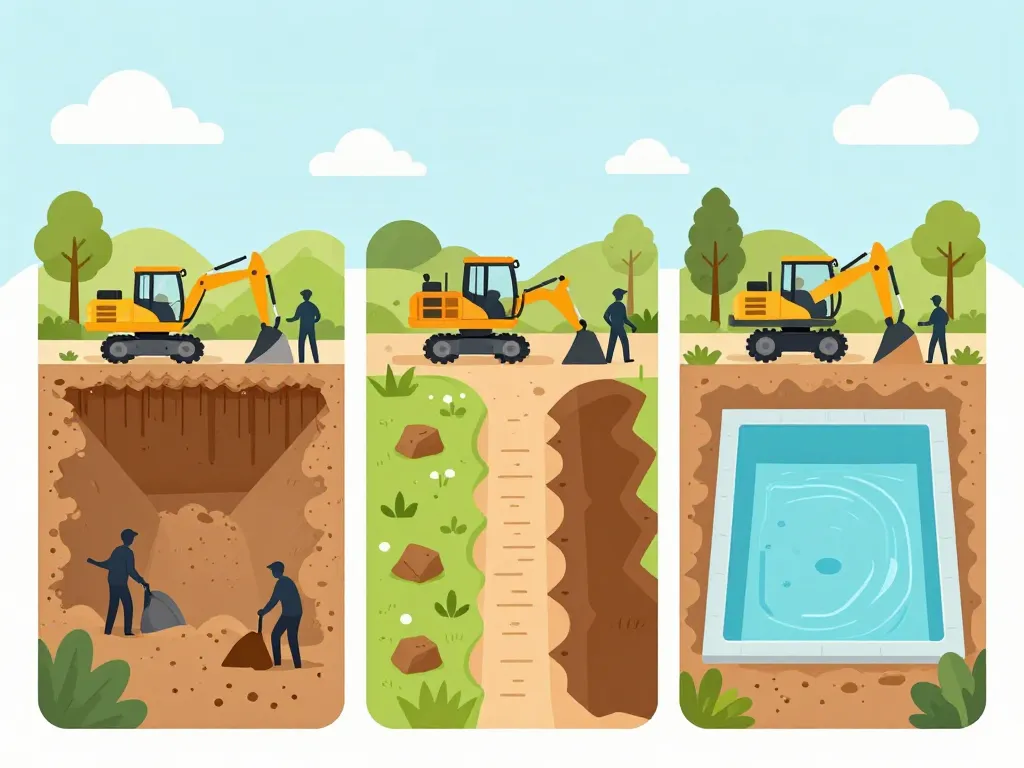 terrassement autour de moi illustration types de projets