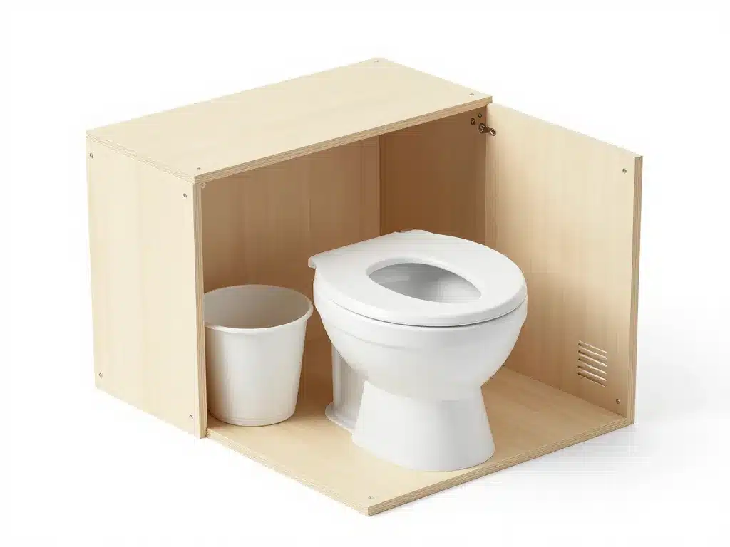 Diagramme toilettes sèches Ikea DIY meuble bois