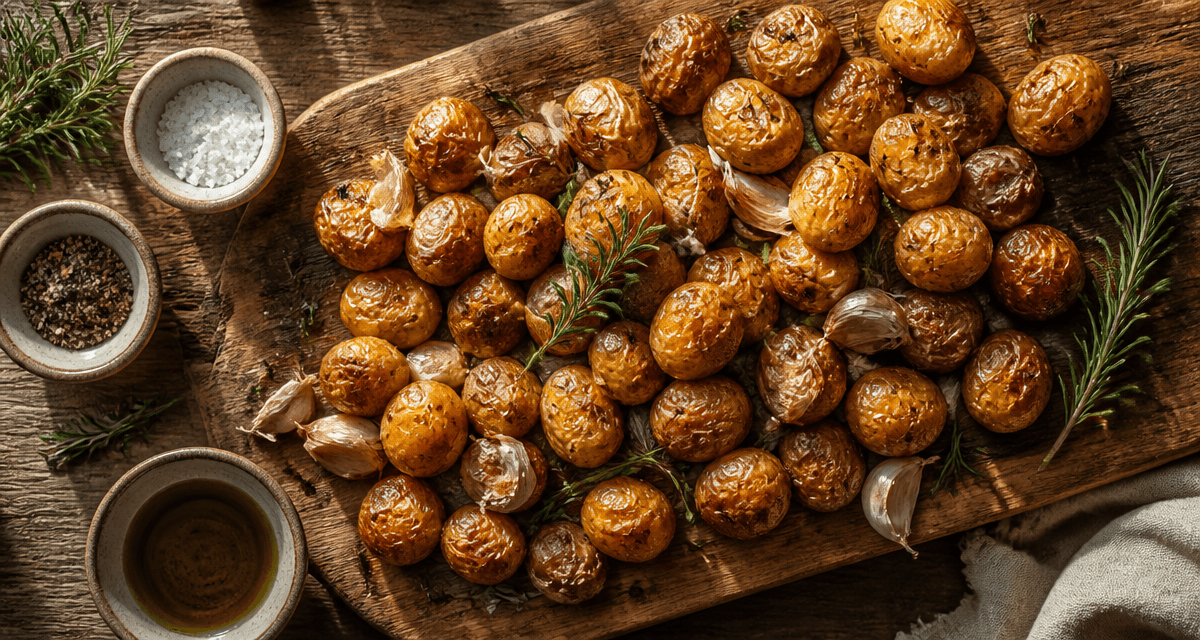 accompagnement de pommes de terre grenailles rôties au romarin