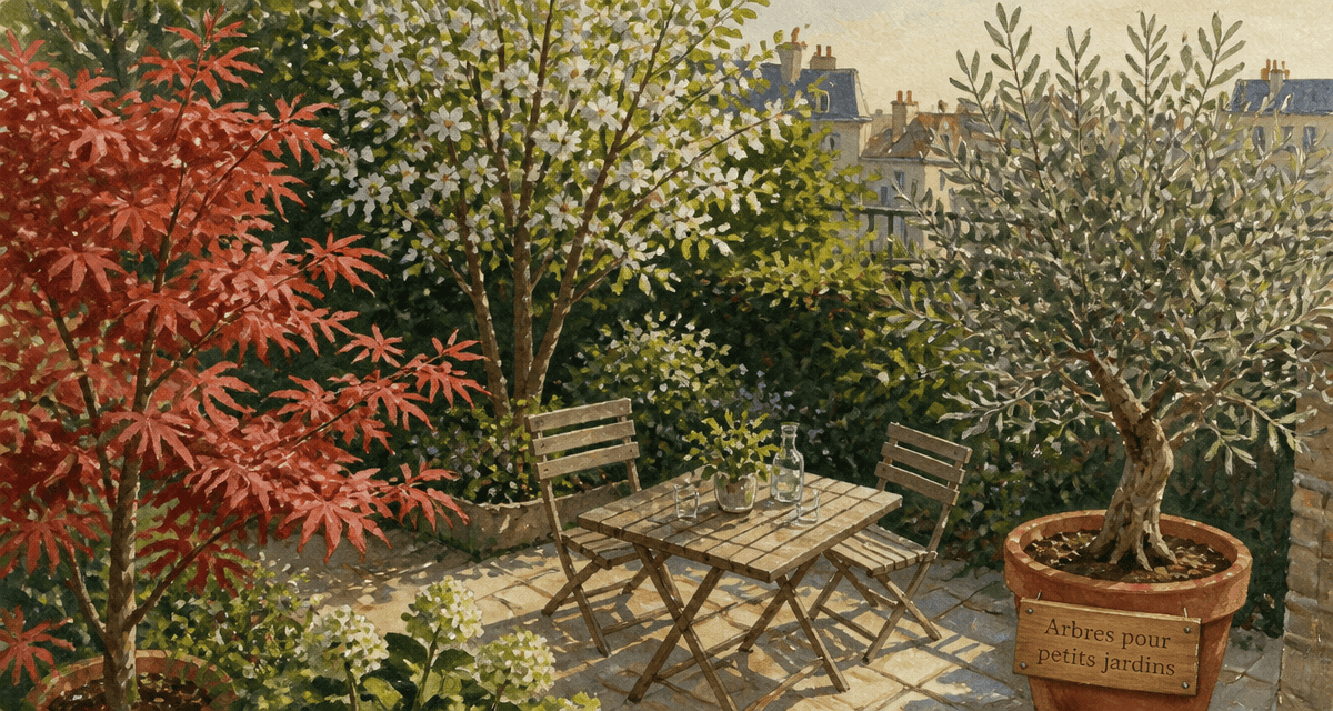 arbres pour petit jardin sur terrasse urbaine