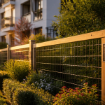 clôture jardin privatif copropriété bois grillage haies