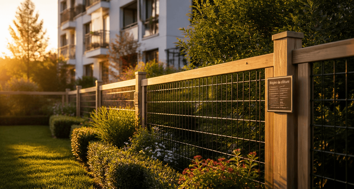 clôture jardin privatif copropriété bois grillage haies