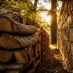 comment ranger du bois empilé sur palettes à 10 cm du mur