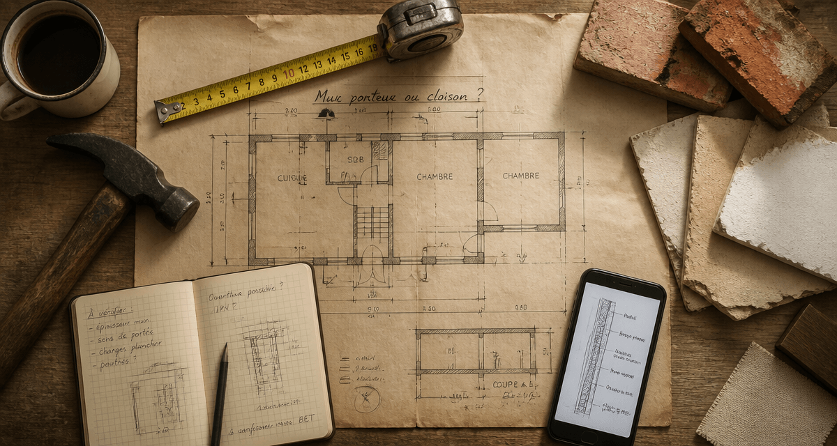 comment reconnaitre un mur porteur sur un plan de bureau