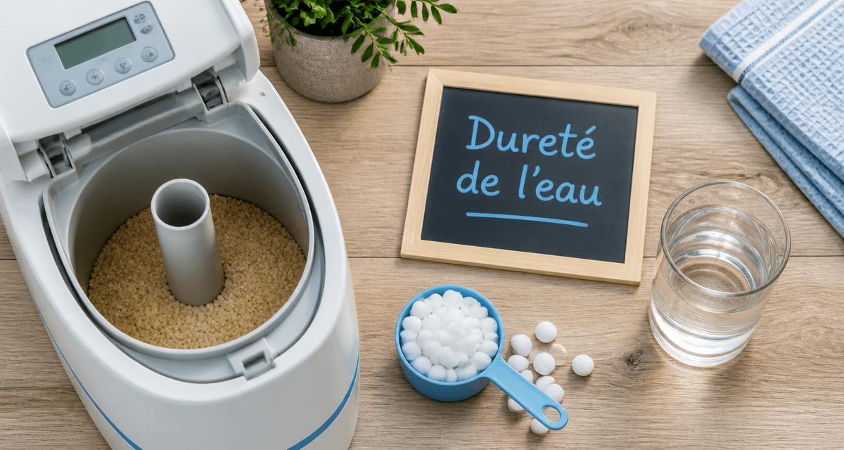 eau adoucie adoucisseur et verre