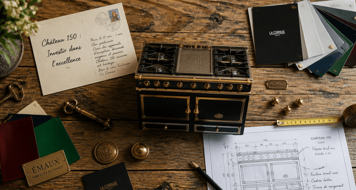 la cornue château 150 prix vue flat lay piano