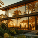 maison mur rideau façade vitrée moderne