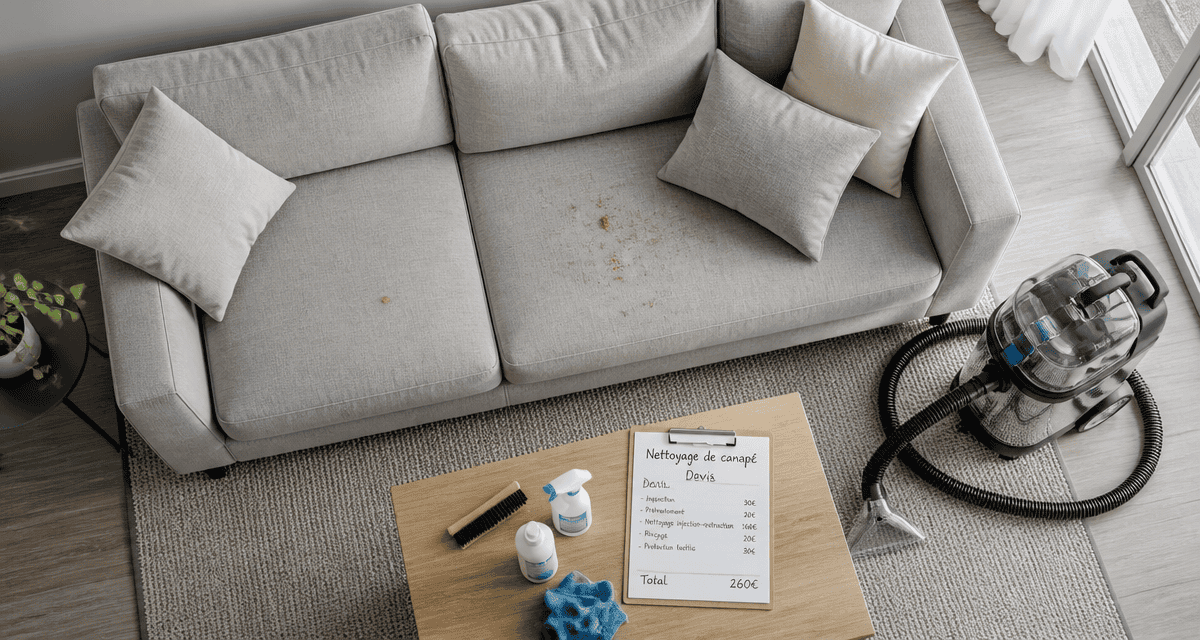 nettoyage canape prix devis et materiel