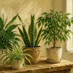 plantes d interieur depolluante sur table