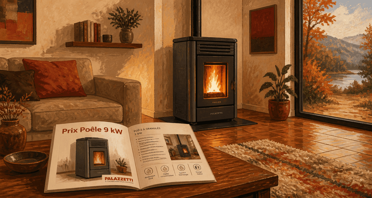 poêle à granulés palazzetti 9kw prix dans salon cosy