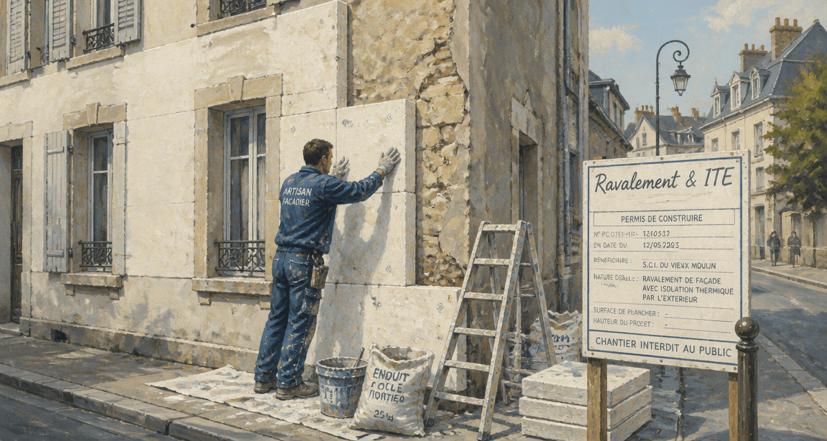 ravalement ite artisan façade immeuble