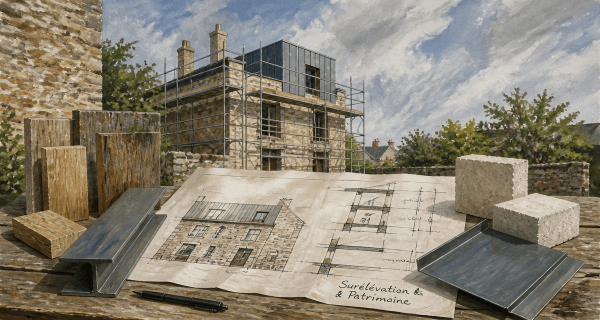 Surélévation maison ancienne plans architecturaux et matériaux