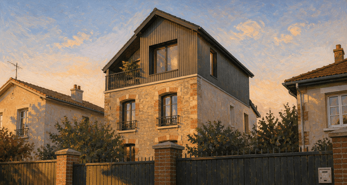 Surélévation maison et voisinage entre deux pavillons