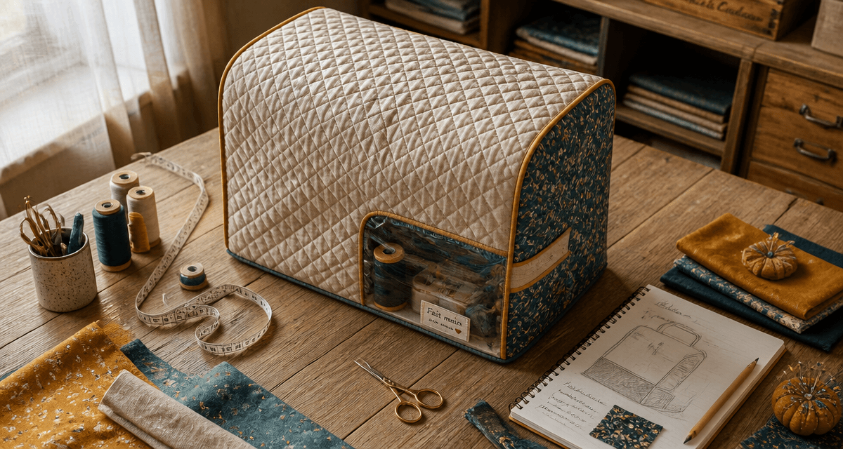 tuto housse machine à coudre sur mesure atelier