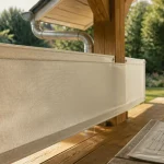 Bache terrasse sur mesure sur terrasse en bois, tendue pour fermer sans perdre la lumière