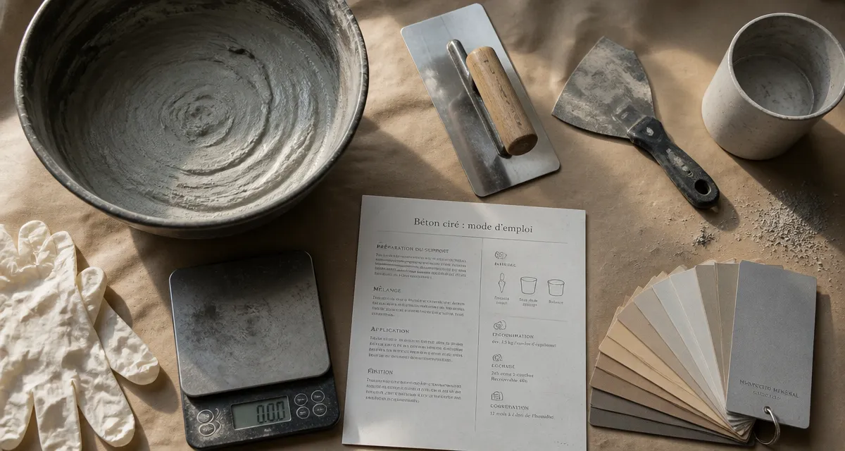 comment faire un beton cire outils et préparation atelier