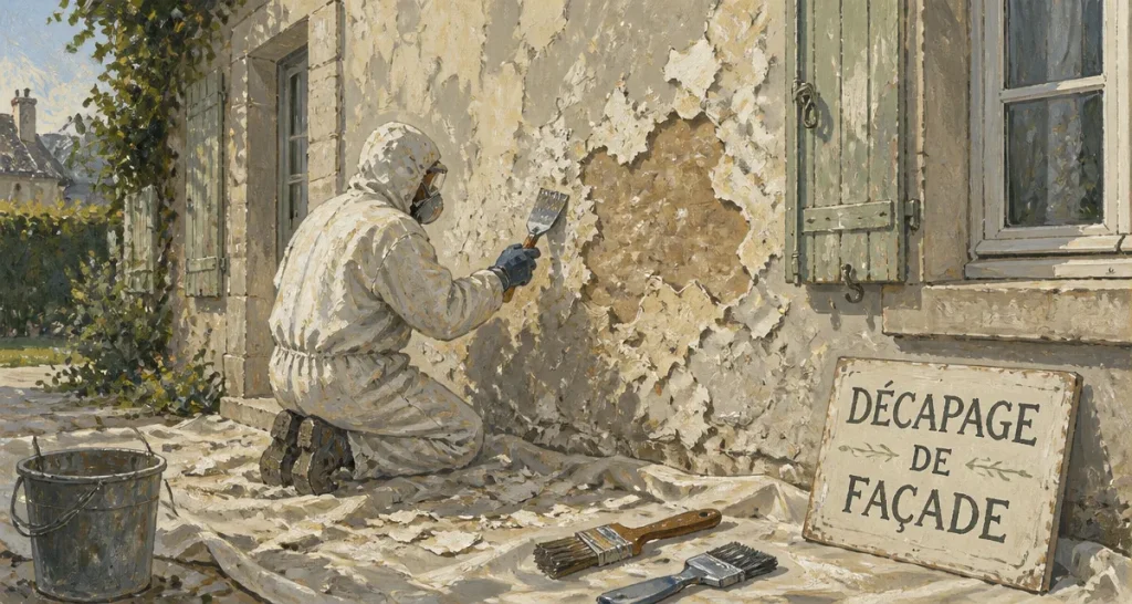 decaper facade peinture artisan outils