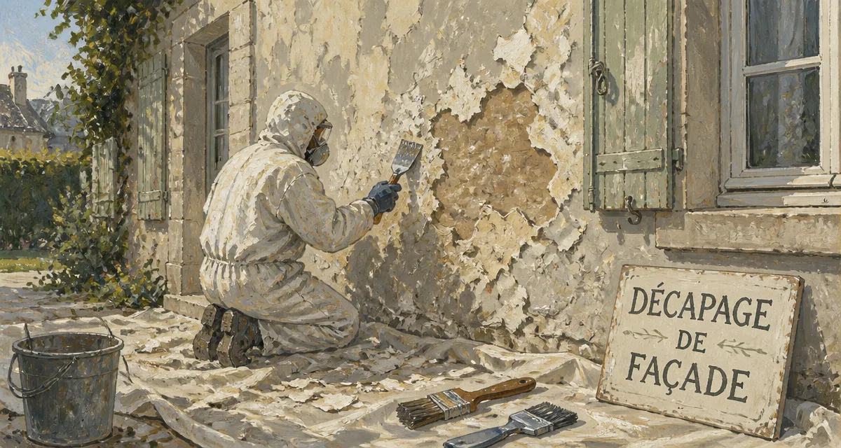 decaper facade peinture artisan outils