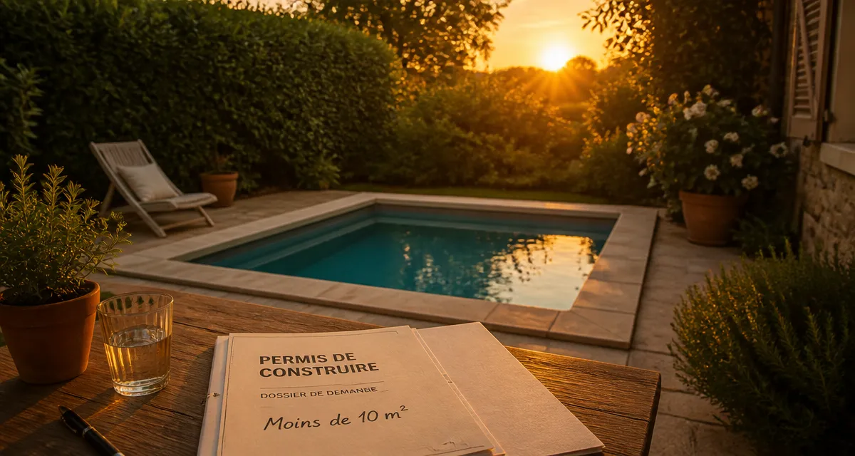 piscine moins de 10m2 réglementation dossier permis table jardin