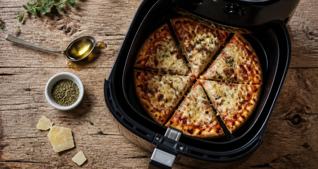 pizza surgelée airfryer dorée et croustillante