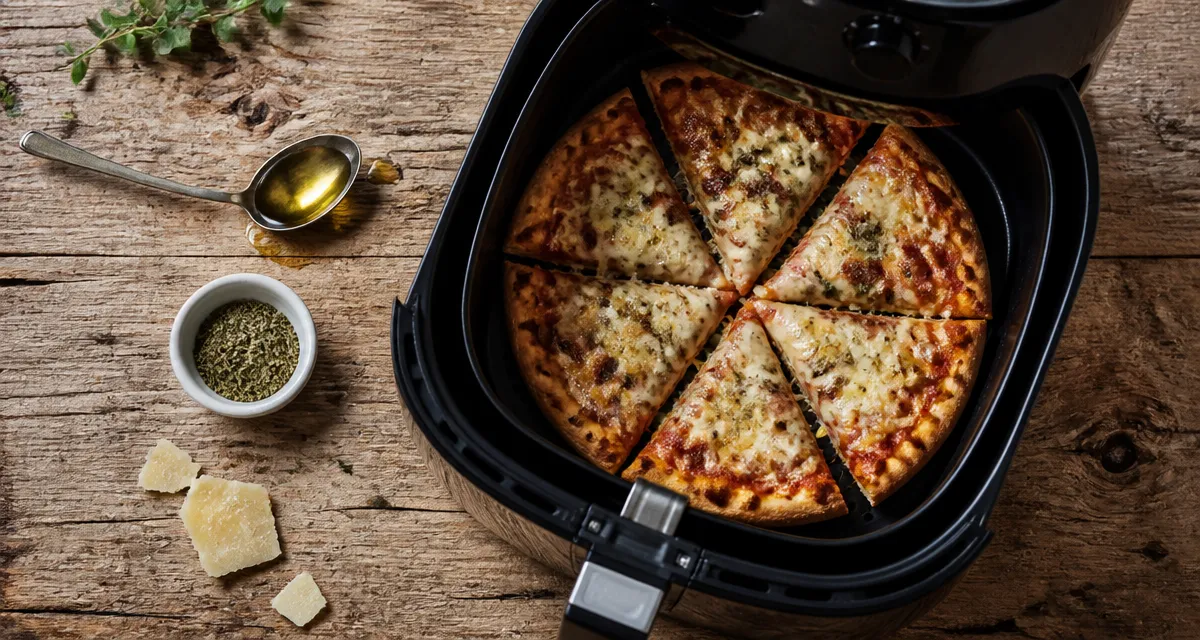 pizza surgelée airfryer dorée et croustillante
