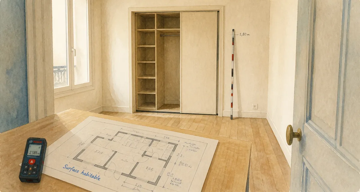 Placard et surface habitable : calcul conforme