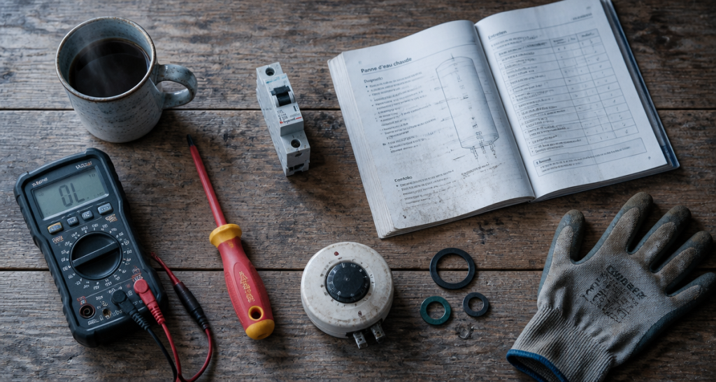plus d eau chaude outils diagnostic chauffe eau
