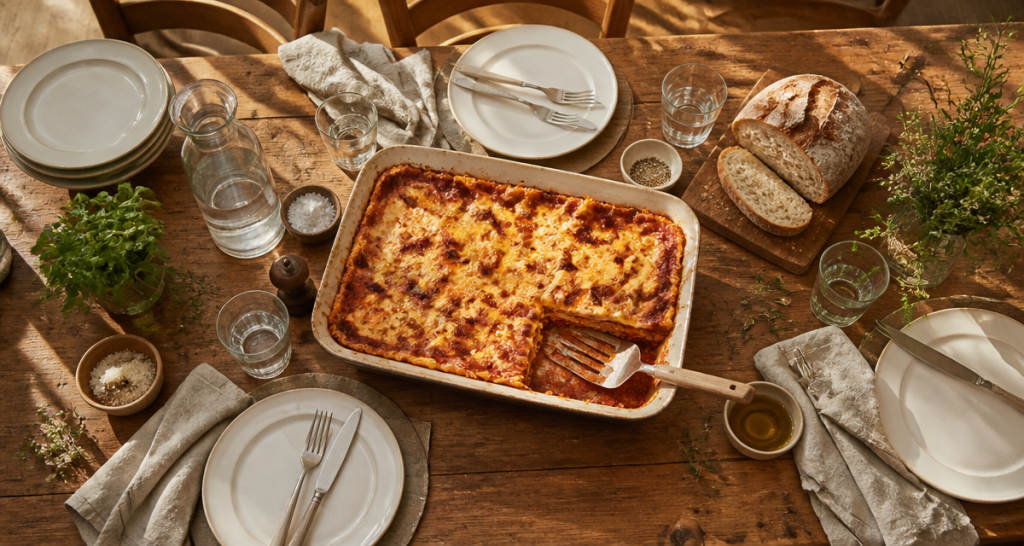 recette 10 personnes lasagnes table conviviale