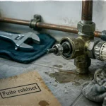 Robinet radiateur fuite : réparation et arrêt de l’eau sur carrelage