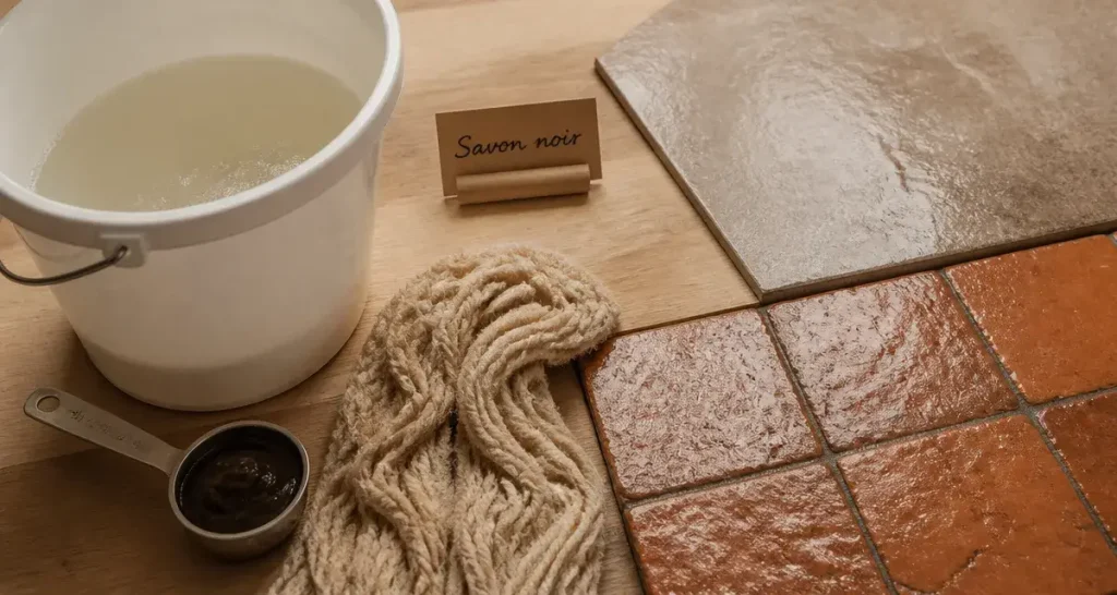 Savon noir nettoyage sol : dosage et entretien durable du sol