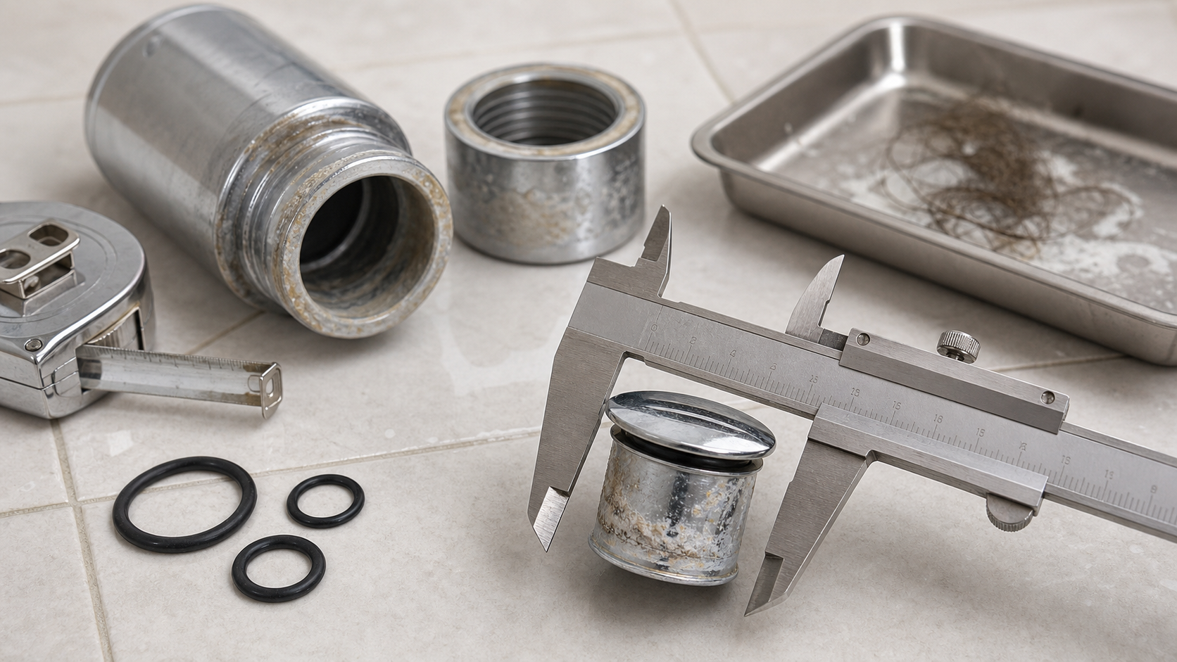 Bouchon lavabo chrome et mesure du diamètre