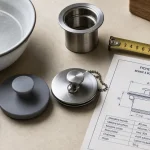 Évier bouchon : bouchon de bonde en silicone et inox, mesure du diamètre