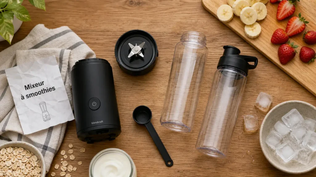 Mixeur à smoothie 300 W avec gourde 570 mL et entretien facile