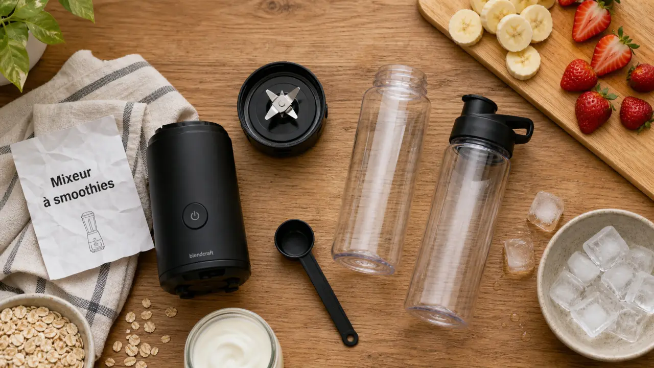 Mixeur à smoothie 300 W avec gourde 570 mL et entretien facile